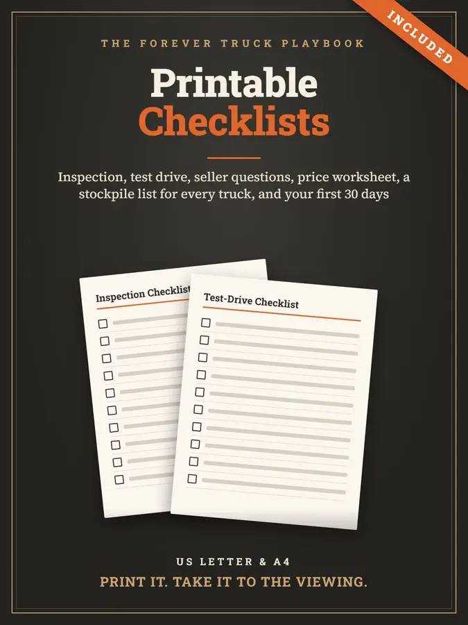 Printable checklists cover